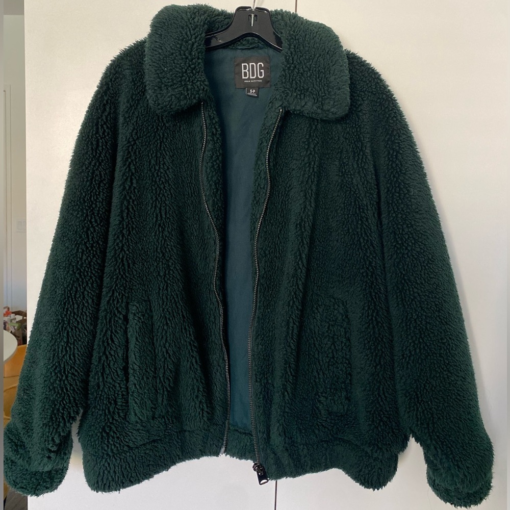 BDG Forest Green Fleece Jacket